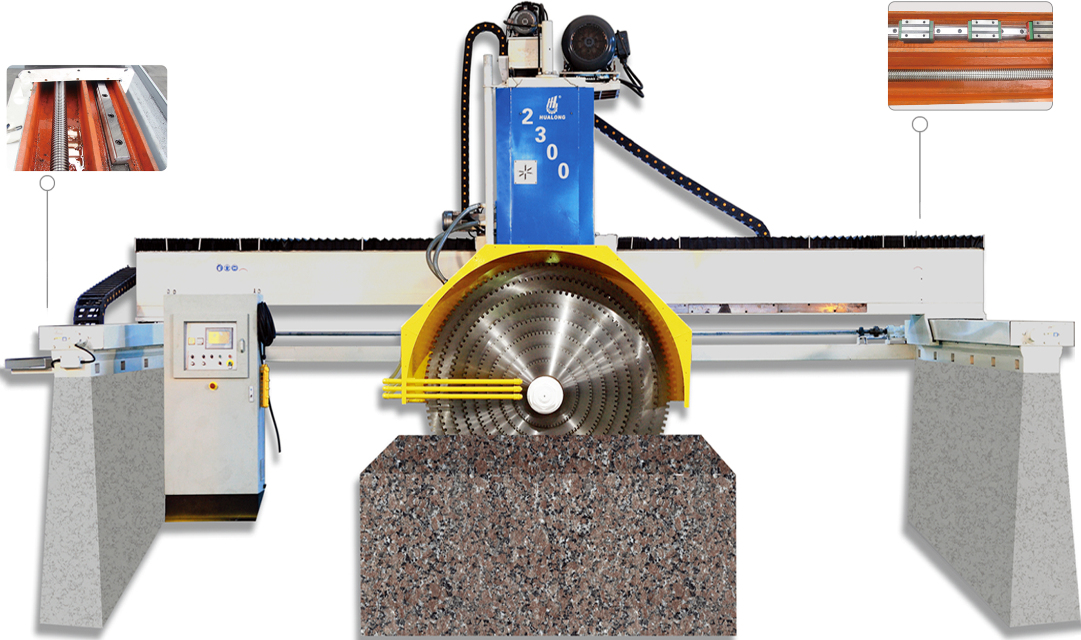 HUALONG Machines Granit Bloc Multilames Cutter Marbre Pierre Scie Machine De Découpe à Vendre HLQH-2500