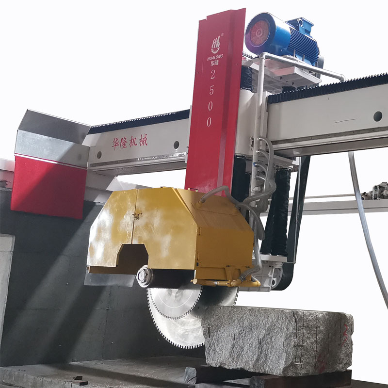 Machine de découpe de bloc Les scies à pont machinent la pierre pour couper le bloc en dalles HLQY-2500 HUALONG Machinery